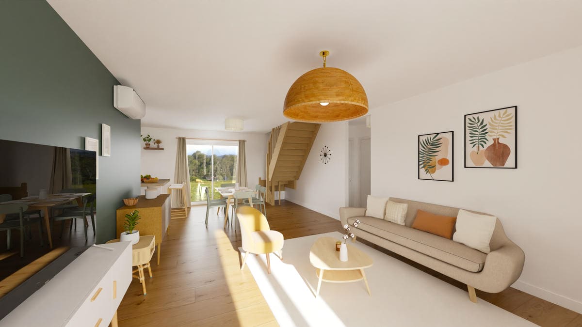Vue intérieure 3D Maison Evo