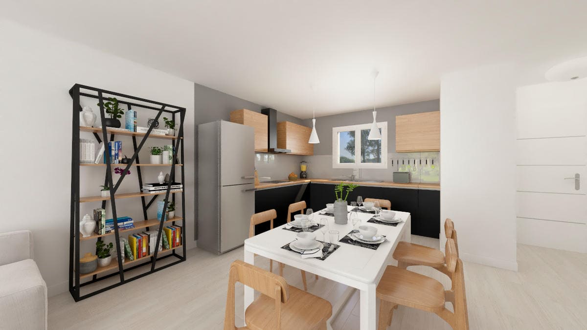 Vue intérieure 3D Maison Cosy City